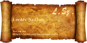 Lenkh Szilas névjegykártya
